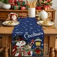 thumbnail image 5 of Table Runner Dresser Scarves 60 Inch Long,Winter Snowman Cardinal Xmas Gift Linen Dining Table Runners, 5 of 9