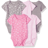 Hanes unisex-baby Ultimate Baby Flexy 5 Pack Short Sleeve Bodysuits