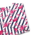 thumbnail image 4 of Wukai Dark Blue Stripes and Flamingos Print Garden Flag 12.5x18 Inch Double Sided Sun-resistant Rain-resistant, Wrinkle-resistant Colorfast(Only Flag), 4 of 7
