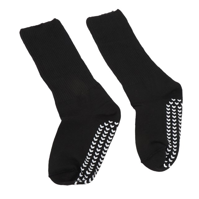 Chaussettes Larges Haute Élasticité Grips Tricotés Hommes Femmes Noir