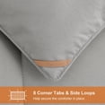 thumbnail image 3 of All Season Queen Comforter Set Soft Quilted Down Alternative Comforter+ Pillow Shams with Corner Tabs Winter Summer Warm Fluffy Machine Washable (Queen Grey), 3 of 7