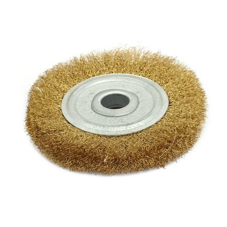 

100mm Dia Brass Wire Polishing Brush Wheel Buffing Tool Brass Tone