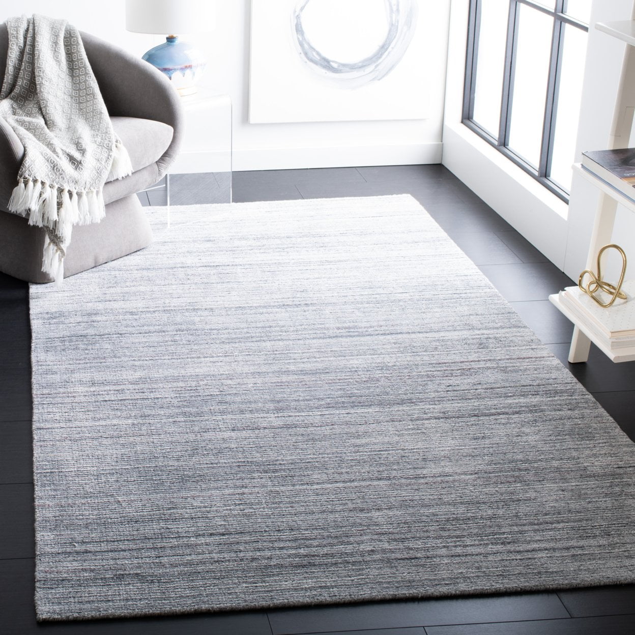 SAFAVIEH Mirage Weldon Distressed Runner Rug, Light Gray, 2'3" x 9'