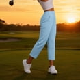 thumbnail image 7 of Nestiefly Women's Golf Pants with Pockets Casual Straight Leg High Waisted Sweatpants Lounge Beach Vacation Travel Pants with Pockets Blue M, 7 of 7