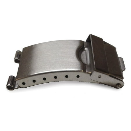 Deployment Clasp - 20mm Tri-fold Stainless Steel Deployment Clasp w/Tube & Pins