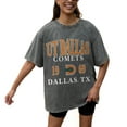 thumbnail image 2 of Women's Gameday Couture Gray UT Dallas Oversized Snow Wash T-Shirt, 2 of 5