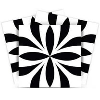 HomeRoots 555899 12 x 12 in. Black & White Colla Peel & Stick Removable Tiles