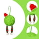 thumbnail image 1 of Bolas de adornos para árboles de Navidad | Textura verde peluda • Acento de cinta • Decoraciones navideñas de toque suave • Adornos colgantes duraderos • Encanto festivo moderno • Una pieza, 1 of 9