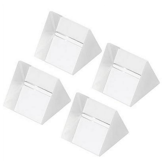 Milisten 4 Pcs Triangular Prism Optical Glass Teaching Prism For Accurate Spectrum Analysis Multifunction Reflector For Laboratory Classroom And Photography