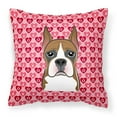 thumbnail image 1 of Carolines Treasures BB5293PW1818 Boxer Hearts Fabric Decorative Pillow, 1 of 2