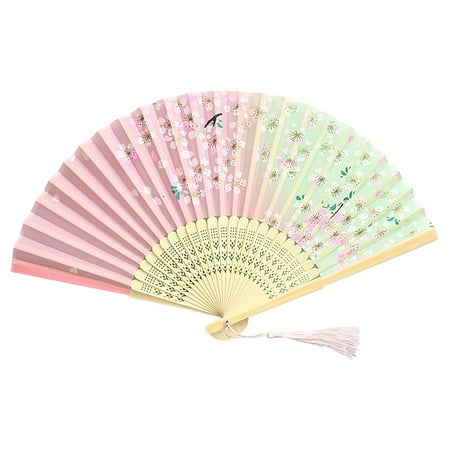 

wofedyo party suppliesFolding Fan Chinese Fan Hand Fans For Women Foldable Silk Bamboos Foldable Fan Hollowed Fringe Hand Fan Foldable Paper Fans For Wedding Dancing Party Home Decoration Event & Par