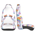thumbnail image 3 of Honeii LGBT Gnomes Print Car Seat Covers 2 Pieces, Full Set Universal Seat Covers for Cars, Waterproof Auto Seat Protectors, 3 of 7