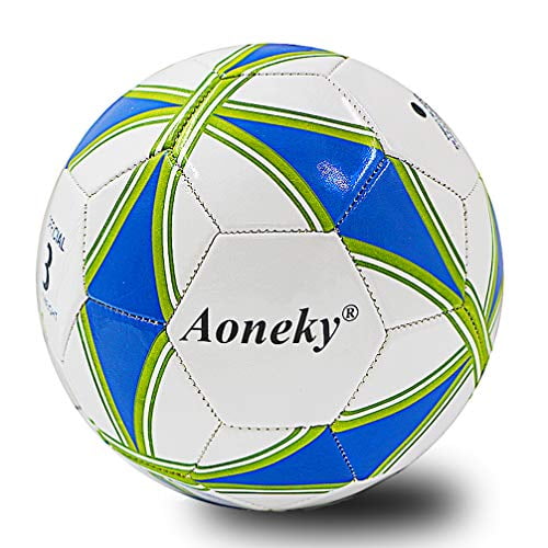 Deflated Mini Soccer Ball with Pump Socc Aoneky Mini Kids Size 3 Soccer Ball 