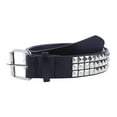 thumbnail image 4 of Freer Ceinture en Cuir Cloutée avec Boucle à Ardillon Perles Carrées Ceinture Rivet Femmes Argent, 4 of 9