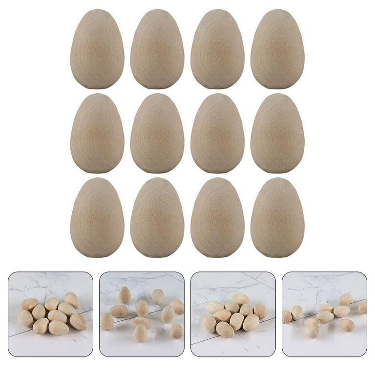 Eggs Wooden Egg Bird Kids Crafts Wood Unpainted Craft DIY 12 Painting Toys Fake 8 Girls Paint Mini Blank Small, Size: 14x10x4CM