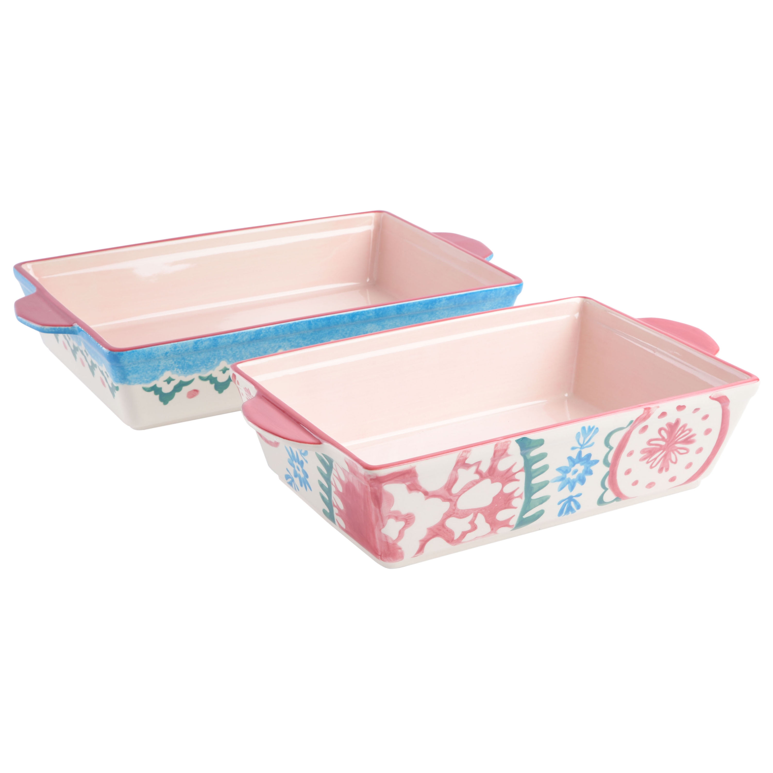 Spice by Tia Mowry - Savory Saffron Coral 2-Piece Stoneware Bakeware Set