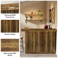 thumbnail image 4 of Tribesigns 2PCS L-Shaped Home Bar Unit with Storage Shelves and Wine Glasses Holder for Home Pub, Brown, 4 of 9