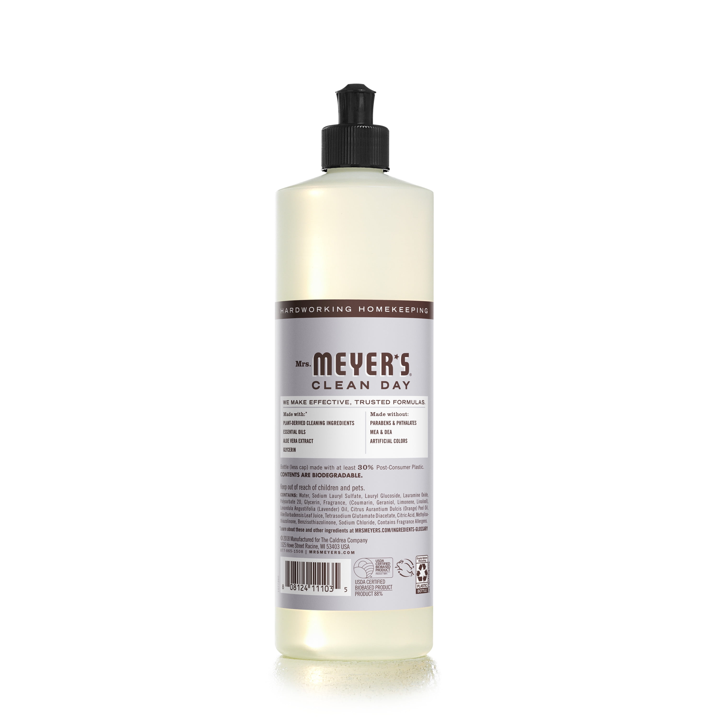 Mrs. Meyer's Clean Day - Liquid Dish Soap - Lavender - Case Of 6 - 16 Oz