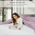 thumbnail image 4 of SUNNY HEAT Heated Electric Blanket Ribbed Flannel 72"x84" Full Size - 10 Heating Settings & 2/4/6/8/10/12 Hours Auto off, Washable - Purple, 4 of 7
