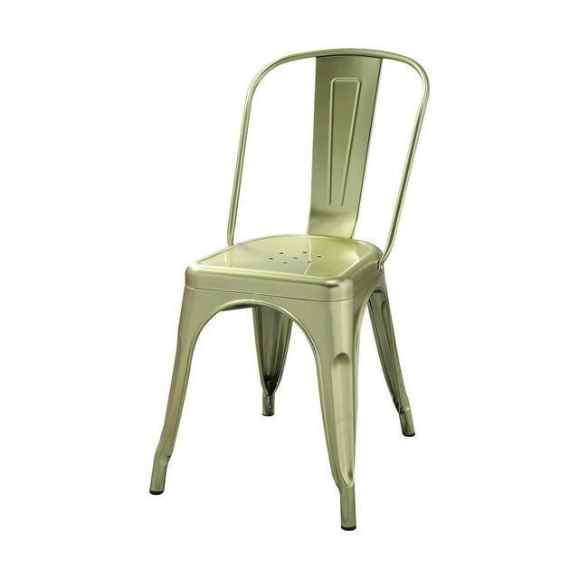 ACME Jakia Side Chair in Glossy Brass