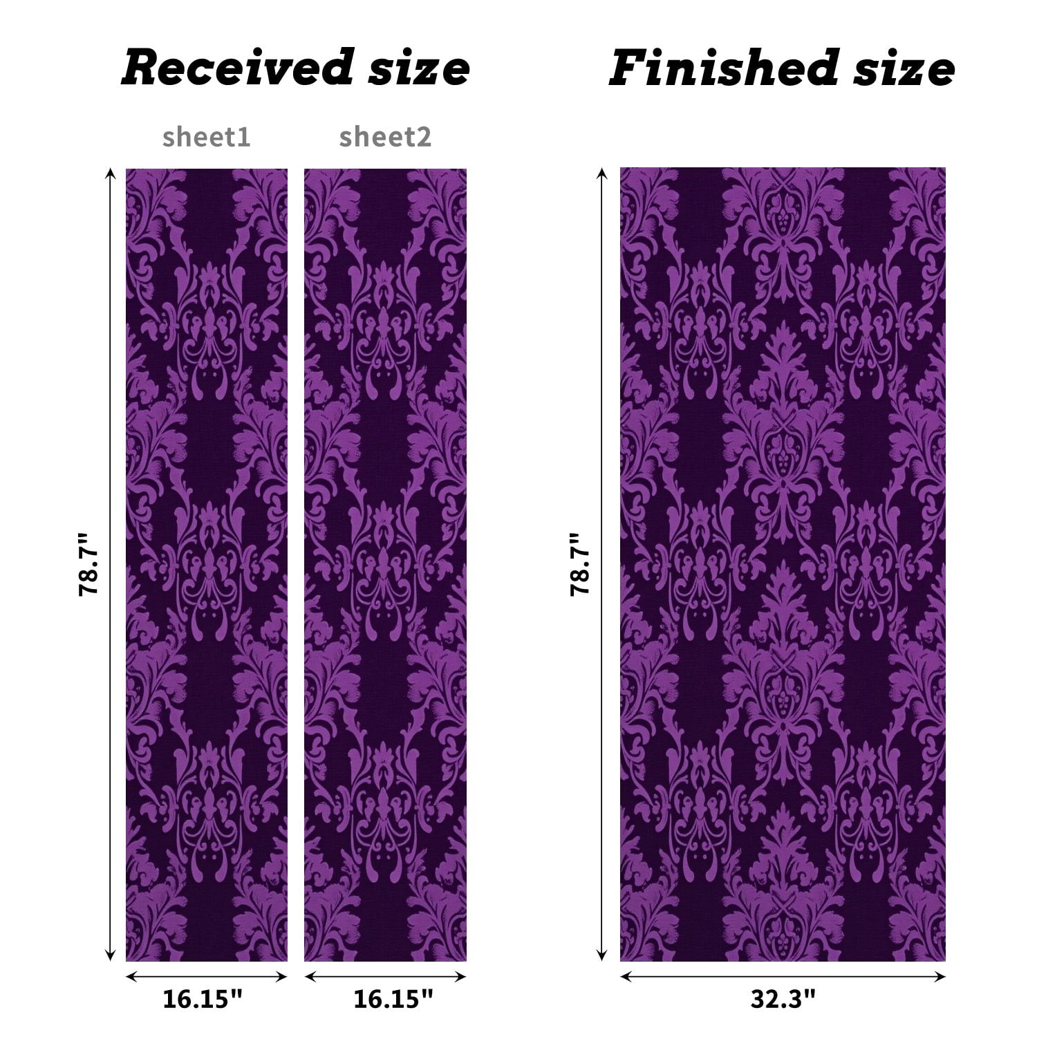 Self Adhesive Vinyl Refrigerator Wrap Set Purple Retro Door Mural Removable Fridge Sticker Peel and Stick&nbsp;Full Door Cover Decal Kitchen Bar Decor