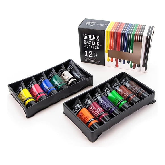 Set de Pintura Acrílica 12 Colores Liquitex Basicos 22ml azul