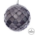 thumbnail image 3 of Vickerman 4.75" Pewter Net Beaded Ball, 3 per Bag, 3 of 3