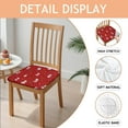thumbnail image 2 of Red Christmas Snowman Seat Covers for Dining Room Chairs Set Of 4,Stretch Printed Washable Chair Seat Cover with Elastic Ties and Button,Removable Waterproof Couch Cushion Covers, 2 of 6