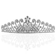 thumbnail image 1 of MasteelfCA Wedding Tiara Rhinestones Crystal Flower& Heart Shped Bridal Headband Pageant Crown Comb, 1 of 6