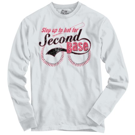 Breast Cancer Awareness Second Base Boobs Humor Long Sleeve T-Shirt by Pray For A (Top 10 Best Boobs)