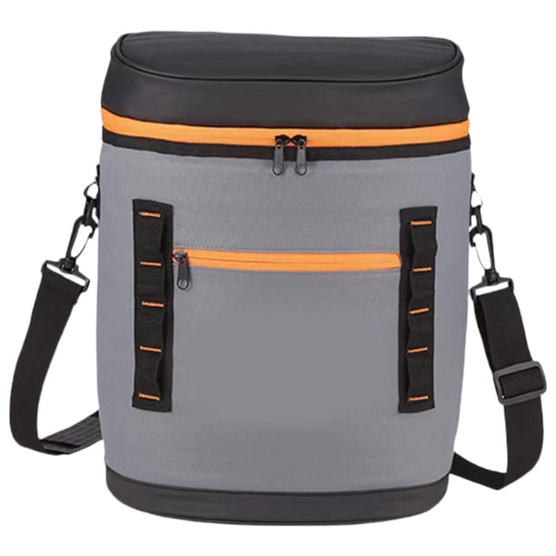 Bolsa térmica para picnic al libre, práctica bolsa de almacenamiento de alimentos con cierre de cremallera, aislante premium para alimentos de 20 Amarillo