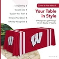 thumbnail image 4 of Wisconsin Badgers 6' College Sports Printed Table Throw - NCAA Licensed - Polyester Draped - School Tablecloth (Red, White), 4 of 5