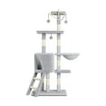 thumbnail image 4 of DOLITY Cat Tree (133cm Tall) Multi Level Toy Training Cat for All Ages Cat Light Gray, 4 of 9