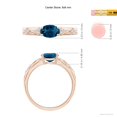 thumbnail image 6 of ANGARA Natural 1.5 ct London Blue Topaz Ring with Diamond Accents in 14K Rose Gold for Women (Size-8x6mm) | November Birthstone, Anniversary, Jewelry Gift for Women | Natural London Blue Topaz Ring, 6 of 11