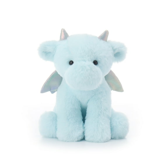 Apricot Lamb Sky Blue Dragon Plush Toy for Kids 7.9 Inches