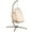 Beige, variant on RADIATA Outdoor Indoor Light Gray Swing Egg Chair with Stand Wicker Hanging Egg Chair 350lbs Max