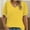 Yellow, variant on Womens Summer Tops Short Sleeve V Neck T Shirts Swiss Dot Puff Sleeve Tops Loose Casual Tshirts