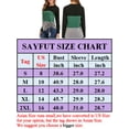 thumbnail image 2 of SAYFUT Winter Fall Womens Twist Knotted Hem Tops Long Sleeve Blouse Shirts Casual Daily T-Shirt, 2 of 8