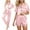 Pink, variant on knqrhpse Pajamas for Women Set Silk Pajamas Satin Pyjamas Women Short 4 Piece Pyjamas Short Sleeve Sleepwear And Shorts Set Womens Pajama Sets 2 Piece Sets for Women White XL
