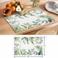 thumbnail image 6 of Eucalyptus Leaves Placemats Set of 4 Summer Pastoral Botanical Watercolor Place Mats Indoor Wipeable Table Mats Washable Cloth Dining Table Placemats for Kitchen Holiday Party Home Decor 13x19 Inch, 6 of 9