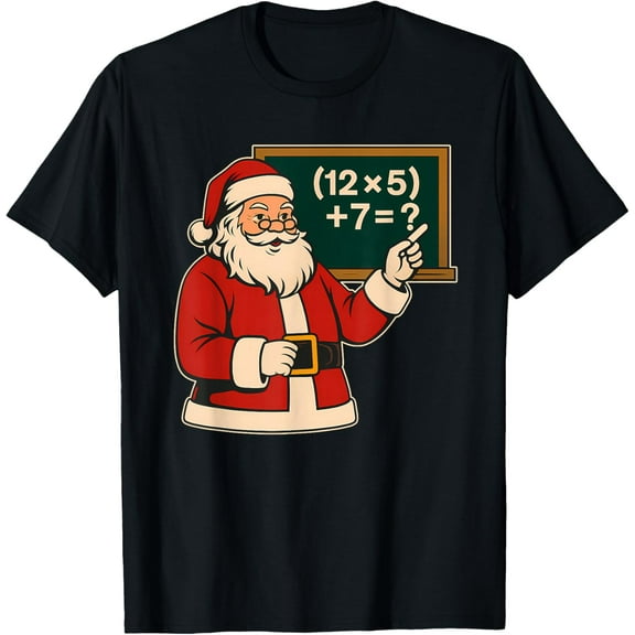 67 Teacher Christmas Santa Six Seven Meme Brainrot Math Joke T-Shirt Shirts