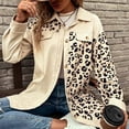 thumbnail image 4 of Herrnalise Jackets For Women Coat Leopard Printed Mid Length Jacket For Woman Shackets For Women 2024 fall Beige,XXL, 4 of 7