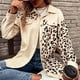 thumbnail image 4 of Abrigo informal de manga larga sin capucha para mujer, chaqueta de longitud media con estampado de leopardo, 4 of 7