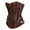 Brown, variant on Women Faux Leather Steampunk Carnival Party Bustiers Corset Top Brown M