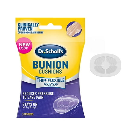 5 Pack Dr. Scholl's Duragel Bunion Cushions, Thin & Flexible, 5 Cushions Each