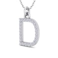 thumbnail image 2 of SuperJeweler D Initial Necklace in 14 Karat White Gold With 23 Diamonds, With Free 18 inch Chain, for Women, 2 of 6