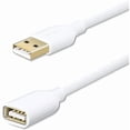 thumbnail image 1 of ccwmincc USB 2.0 Extension Cable: 6ft USB 2.0 Type A Male to Female Extension Cord Data Transfer Extender with Gold-Plated Connector for USB Flash Drive/Hard Drive/Mouse/Printer (White), 1 of 1