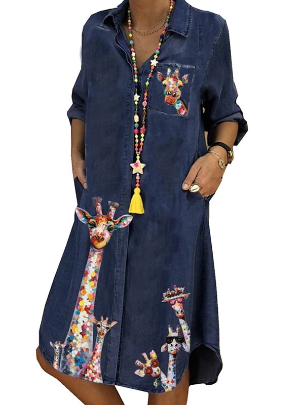 womens denim tunic dress