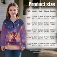 thumbnail image 7 of COEQINE Girls Quarter Zip Pullover with Collar, Cute Loose Fit Long Sleeve Sweatshirt, Soft Printed Polyester Machine Washable for 5-6 Year Olds, Dragon Star Starry, 7 of 7