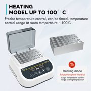 LAB FISH Programmable Digital Dry Bath Incubator - Mini Thermostatic Heater with Timer & 2ml x 35 Tube Block, Precise Temperature Control for Laboratory